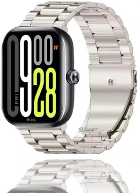 Xiaomi Redmi Watch 5 Active & Watch 5 Lite Uyumlu Paslanmaz Çelik Kordon – Hızlı Tak-Çıkar Klips, Ayarlanabilir Metal Bilezik Kayış