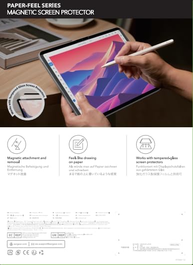 iPad Air 11” için ESR Manyetik Paper-Feel Ekran Koruyucu