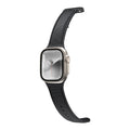 __vg|Siyah|0|4892878077750-01|Apple Watch 7 41mm Amazingthing Titan Swift Deri Dokulu Silikon Kordon