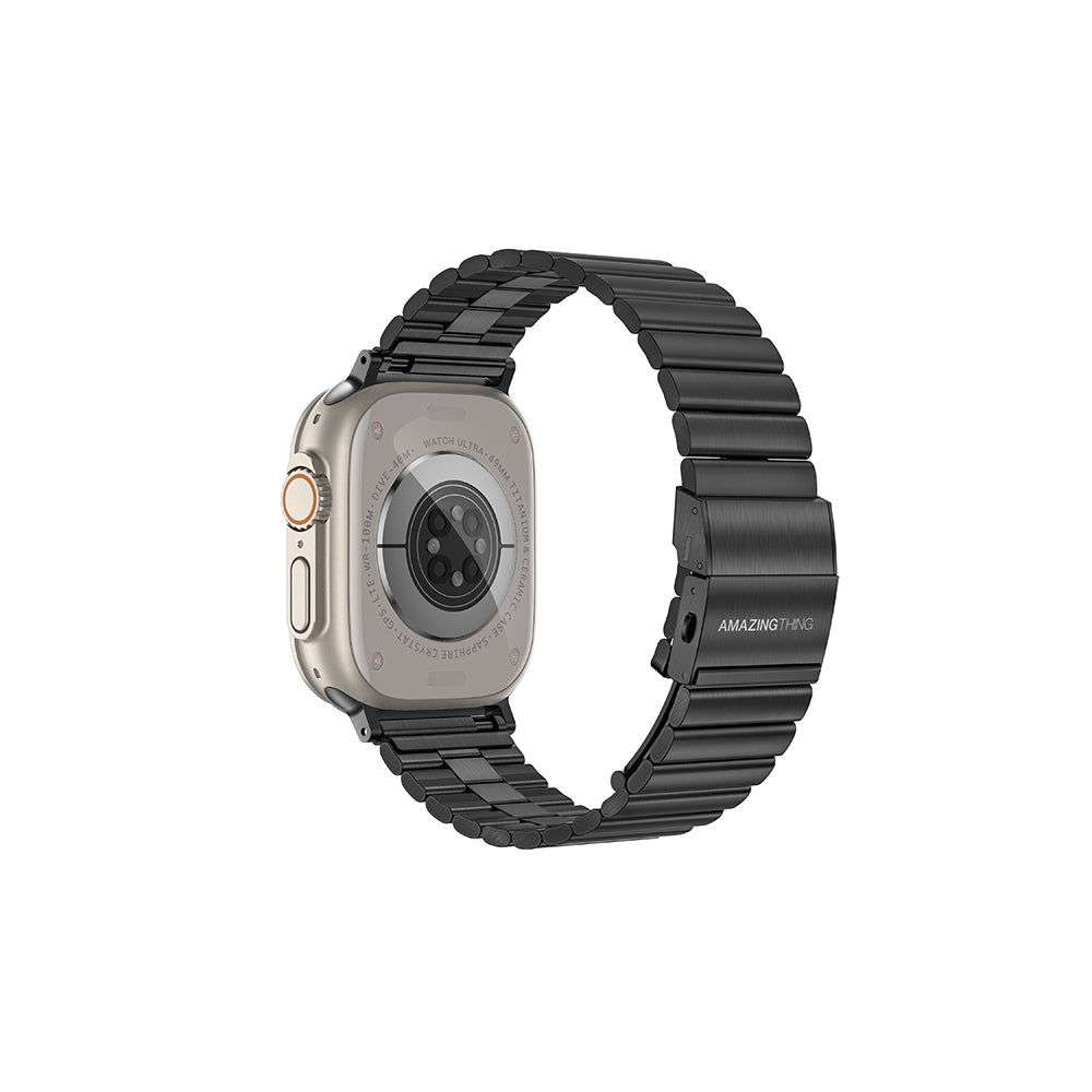__vg|Siyah|0|4892878082433-01|Apple Watch 7 45mm Amazingthing Titan Steel Metal Kordon