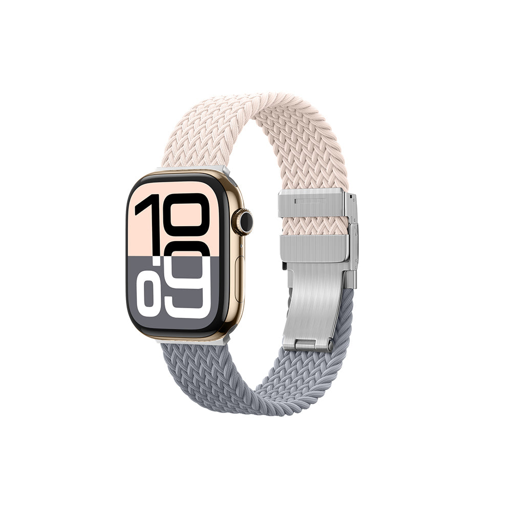 __vg|Pembe-Gri|0|4892878087339-01|Apple Watch 10 46mm Amazingthing Glamour Blend Hasır Kordon