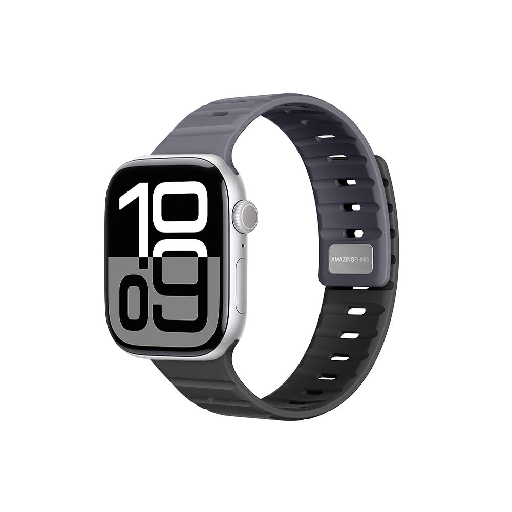 __vg|Gri|0|4892878087681-01|Apple Watch 10 46mm Amazingthing SilqLock Silikon Kordon Strap Kayış
