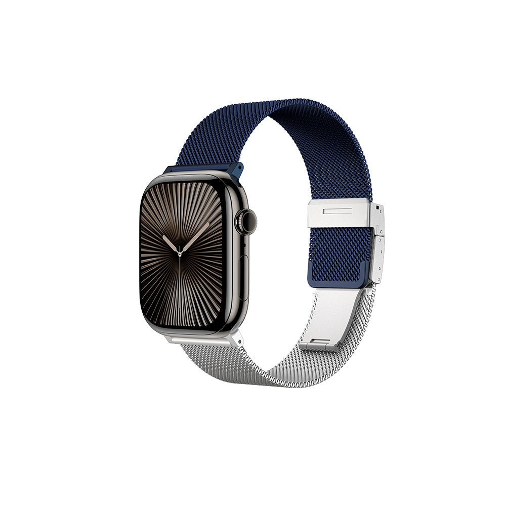 __vg|Gümüş|0|4892878121019-01|Apple Watch 10 46mm Amazingthing Omni StyleFlip Metal Hasır Kordon