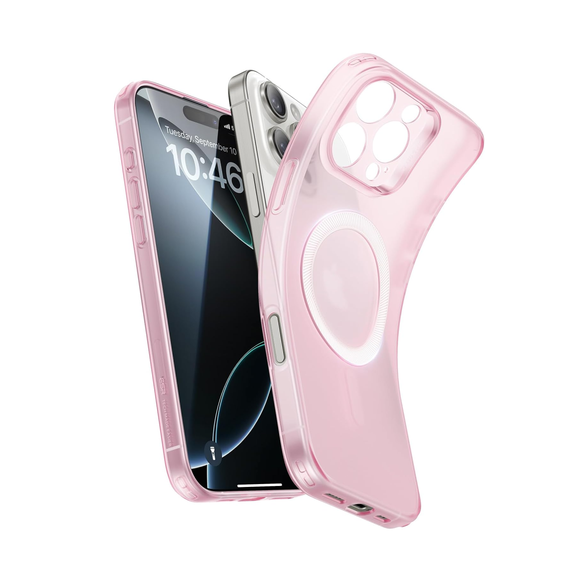 ESR Apple iPhone 16 Pro Zero Clear Magsafe Kapak - Pembe