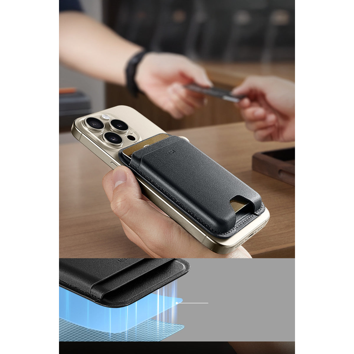 ESR HaloLock Wallet Boost Magsafe Kartlık - Siyah