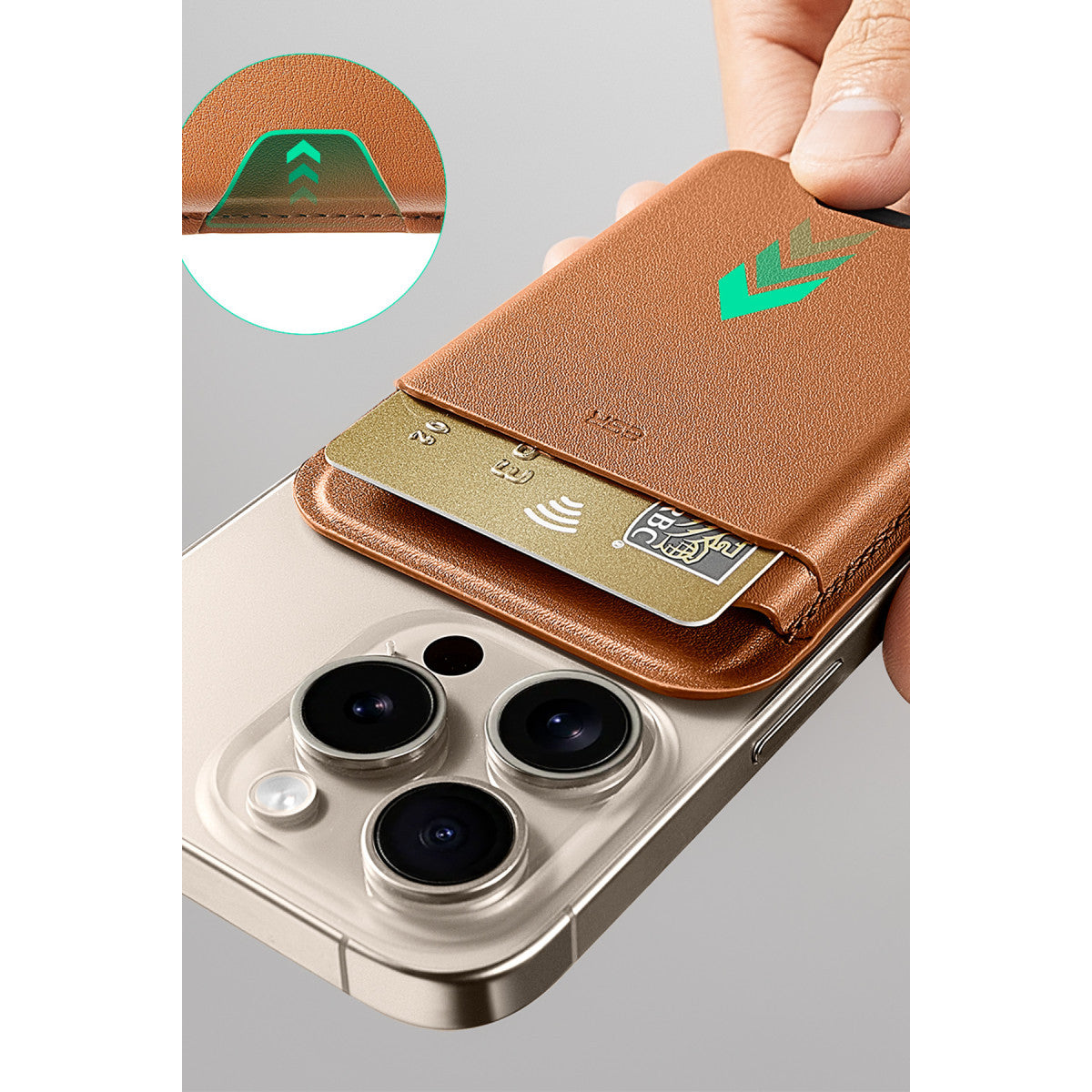 ESR HaloLock Wallet Boost Magsafe Kartlık - Kahverengi