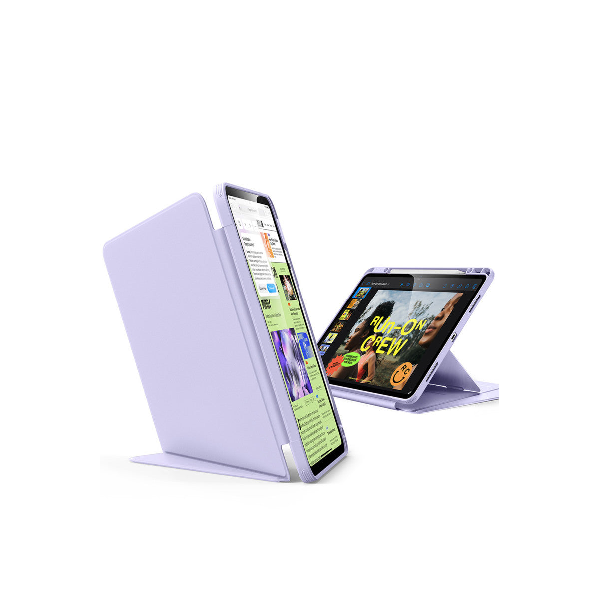 ESR Apple iPad Air 13 (2024) Flip Hybrid Kalemlikli Tablet Kılıfı - Mor