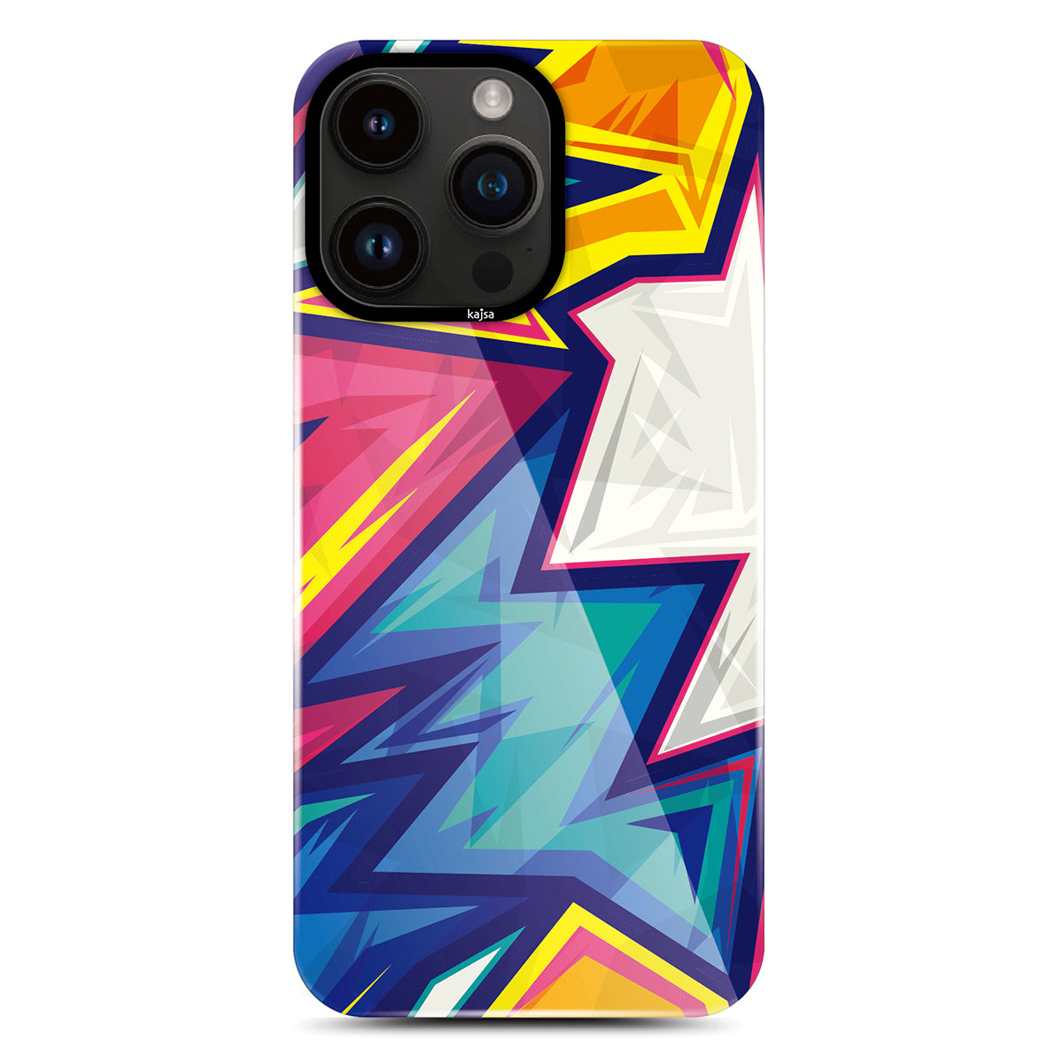 __vg|Mavi|0|4894505124493-01|Apple iPhone 14 Pro Max Kılıf HD Desenli Kajsa Shield Plus Grafiti Serisi Kapak