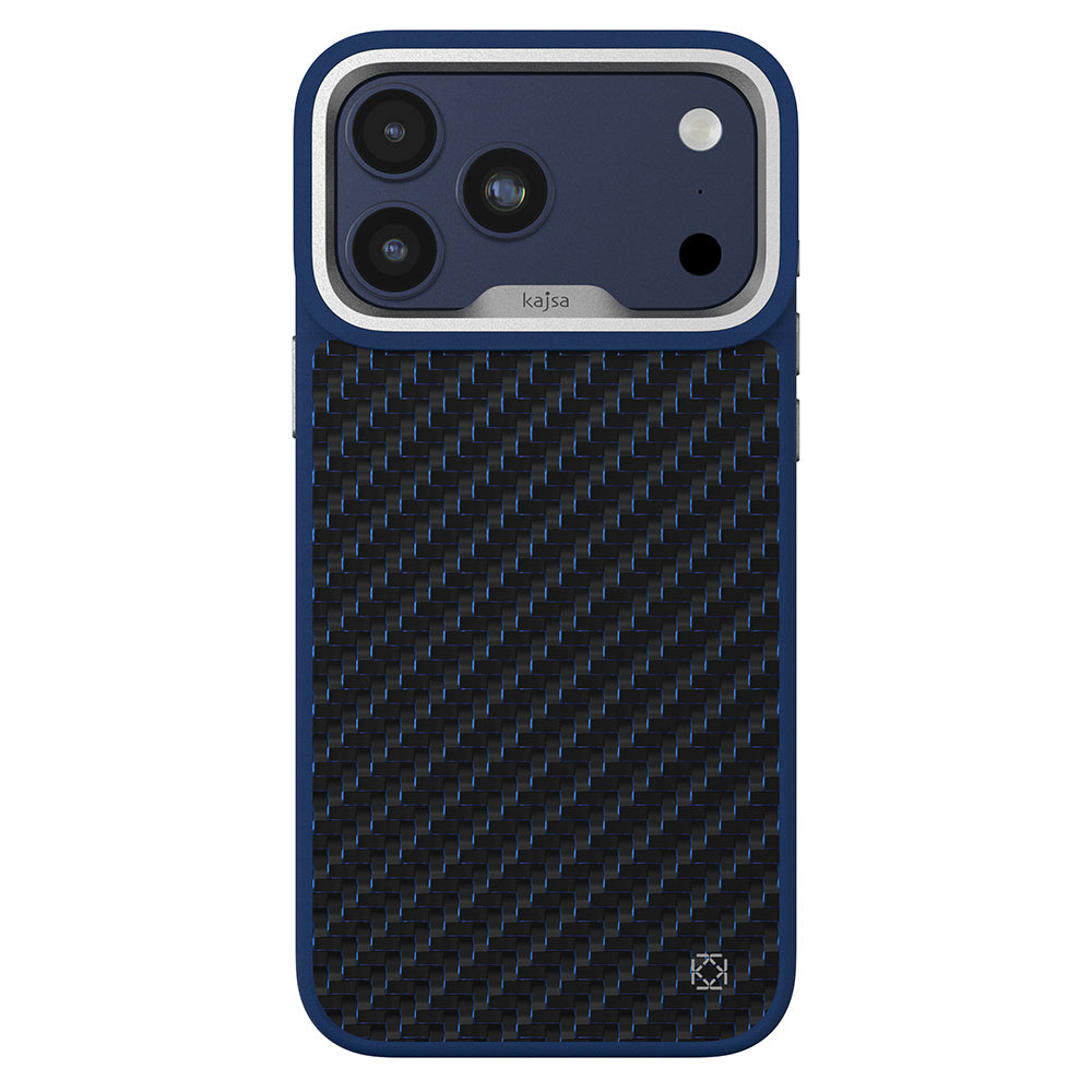 __vg|Mavi|0|4894505258952-01|Apple iPhone 17 Pro Max Kılıf MagSafe Şarj Özellikli O-Ring Kajsa Carbon Fiber Serisi Kapak