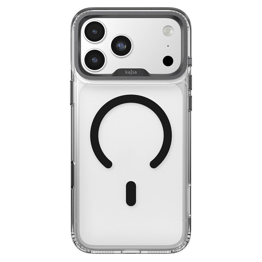 __vg|Gri|0|4894505259843-01|Apple iPhone 17 Pro Max Kılıf MagSafe Şarj Özellikli Airbag Tasarımlı O-Ring Şeffaf Kajsa Trans Shield Serisi Kapak