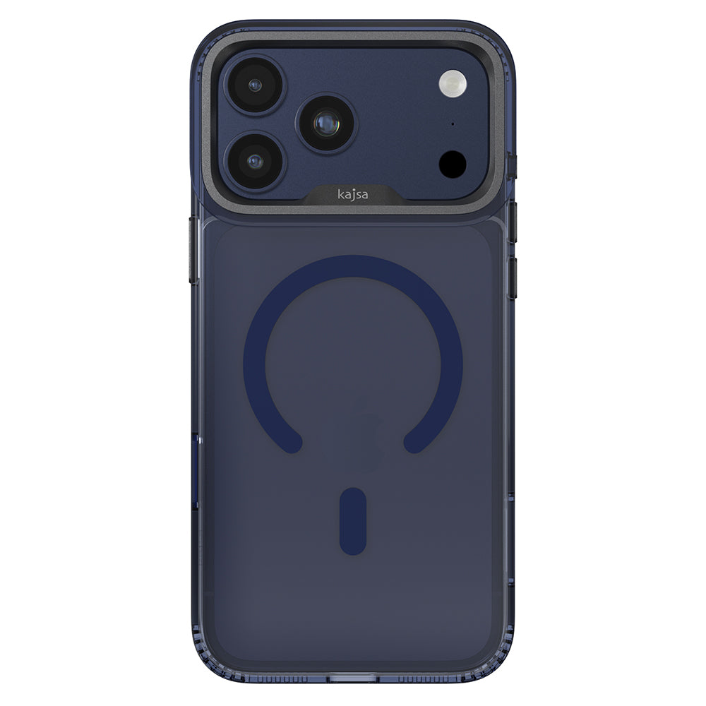 __vg|Mavi|0|4894505262348-01|Apple iPhone 17 Pro Max Kılıf MagSafe Şarj Özellikli Airbag Tasarımlı O-Ring Şeffaf Kajsa Trans Shield Serisi Kapak