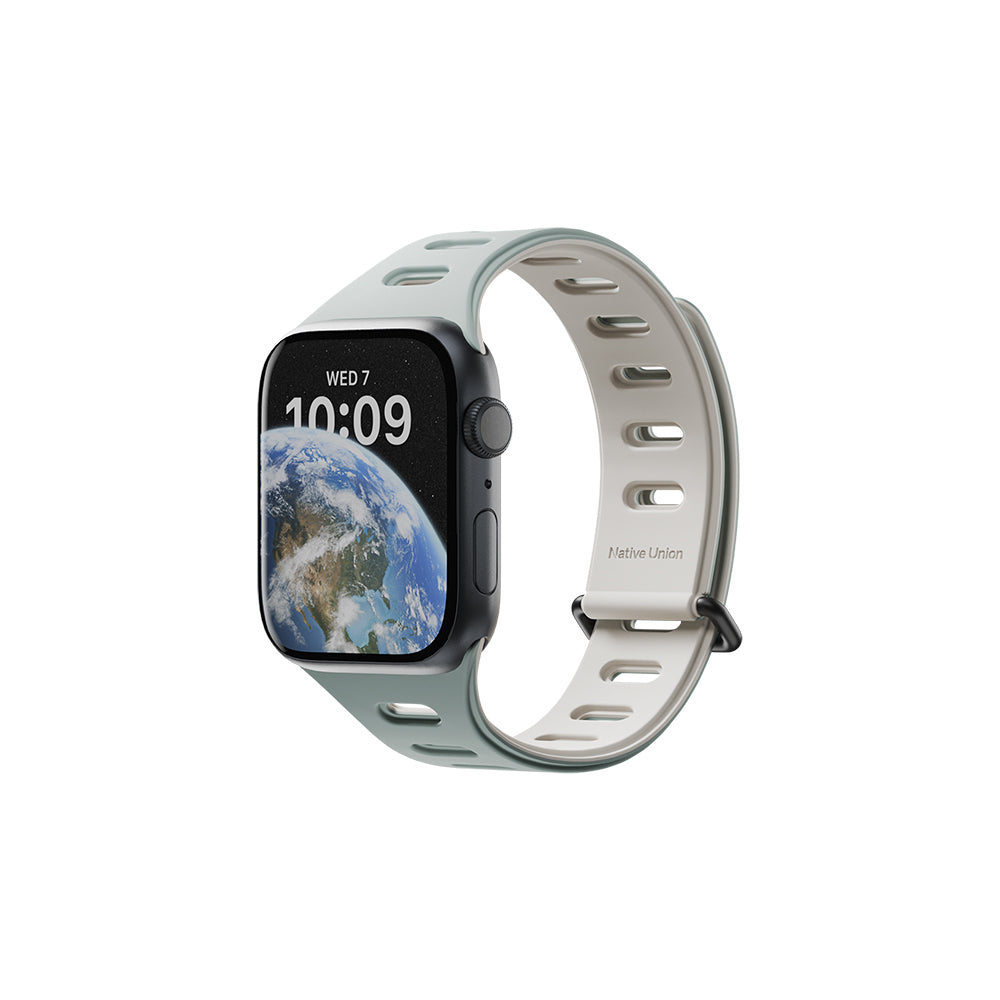 __vg|Yeşil-Gri|0|4895200479710-01|Apple Watch 40mm Native Union Active Watch Band Serisi Silikon Kordon
