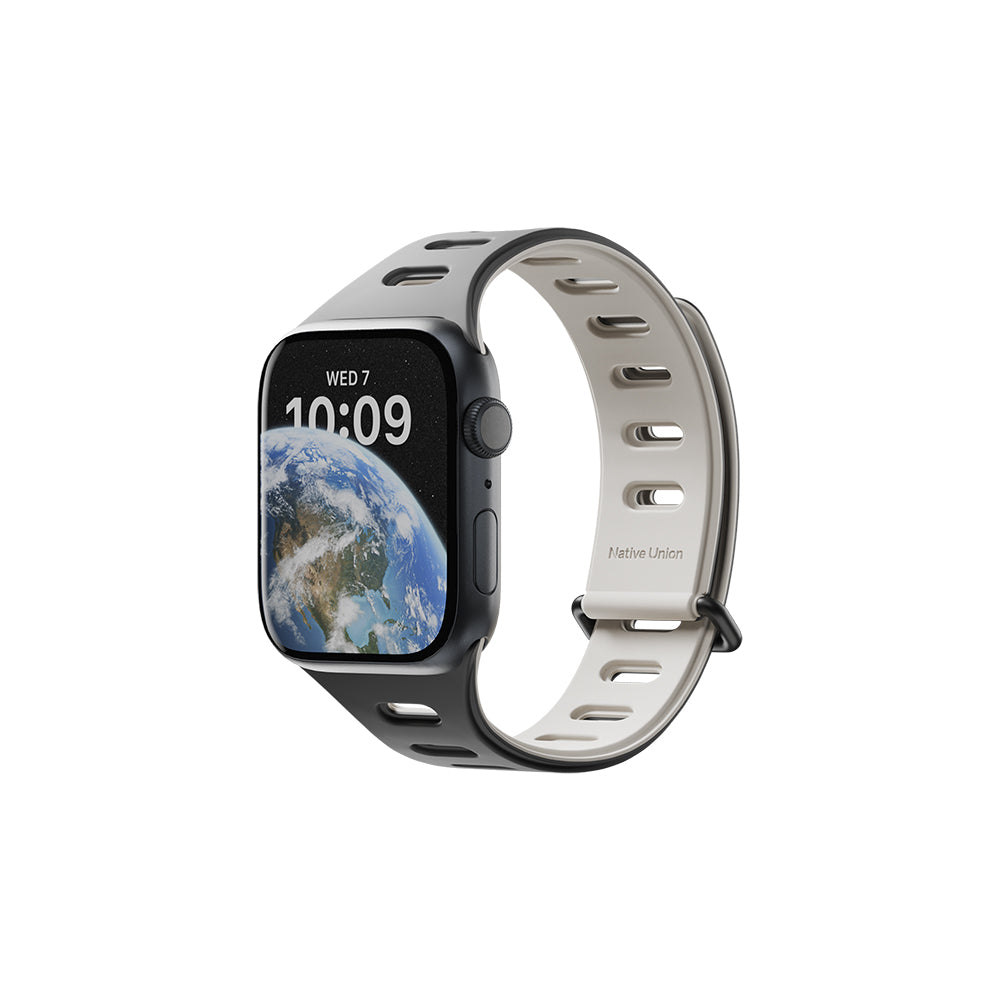 __vg|Siyah-Gri|0|4895200479734-01|Apple Watch 42mm Native Union Active Watch Band Serisi Silikon Kordon