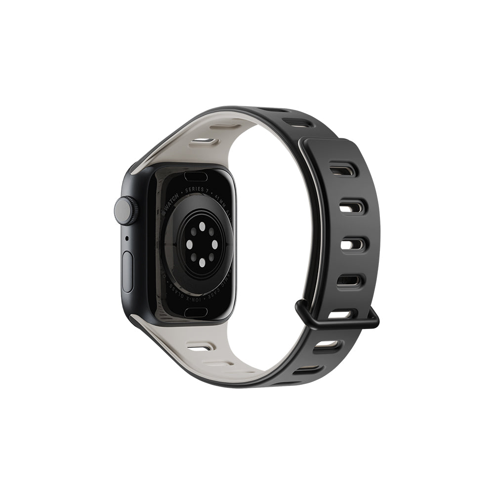 __vg|Siyah-Gri|1|4895200479734-02|Apple Watch 42mm Native Union Active Watch Band Serisi Silikon Kordon