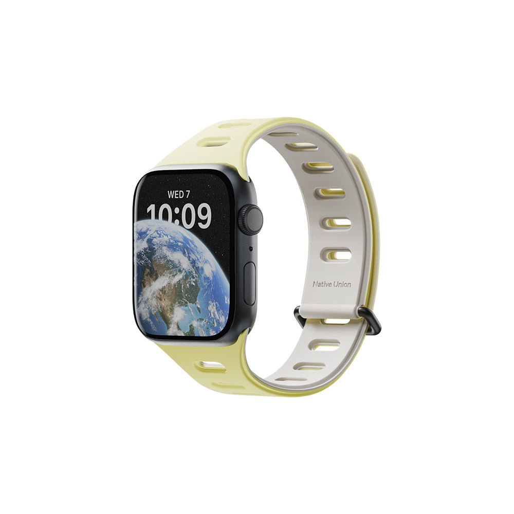 __vg|Gri-Sarı|0|4895200480211-01|Apple Watch 40mm Native Union Active Watch Band Serisi Silikon Kordon