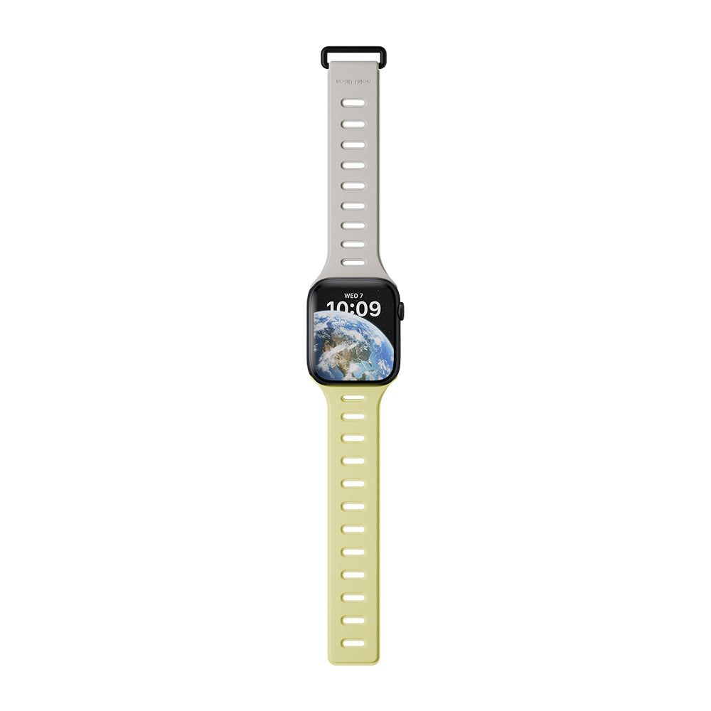 __vg|Gri-Sarı|3|4895200480228-04|Apple Watch 42mm Native Union Active Watch Band Serisi Silikon Kordon