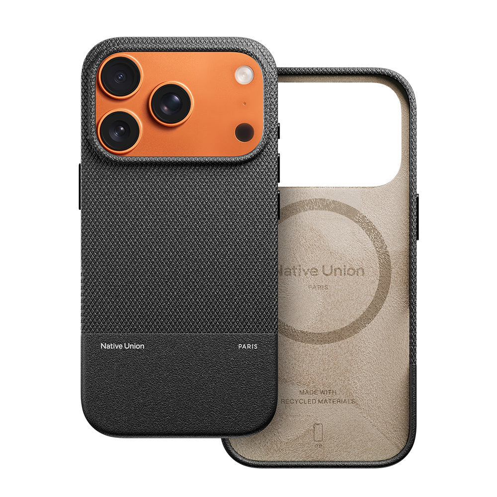 __vg|Siyah|1|4895200487432-02|Apple iPhone 17 Pro Max Kılıf MagSafe Şarj Özellikli Deri Dokulu Native Union RE Classic Serisi Kapak