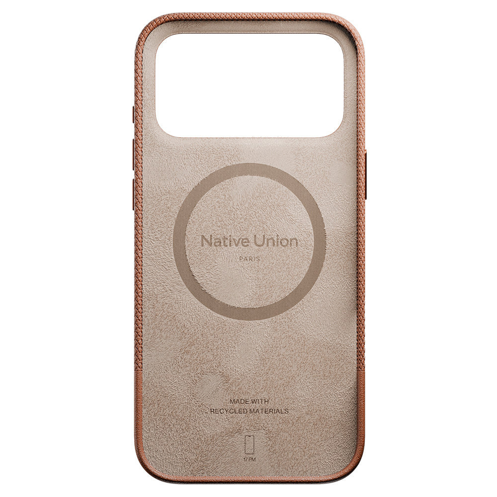 __vg|Kahverengi|2|4895200487555-03|Apple iPhone 17 Pro Max Kılıf MagSafe Şarj Özellikli Deri Dokulu Native Union RE Classic Serisi Kapak