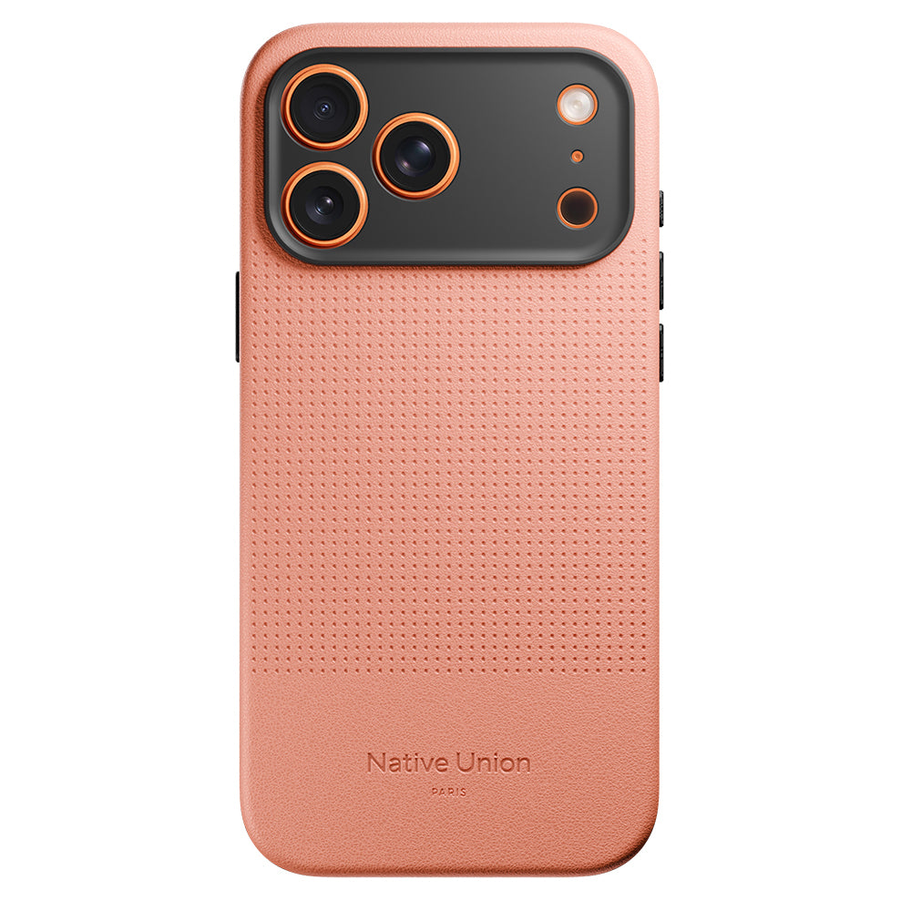 __vg|Turuncu|0|4895200487715-01|Apple iPhone 17 Pro Max Kılıf MagSafe Şarj Özellikli Deri Dokulu Native Union 2025 Active Serisi Kapak