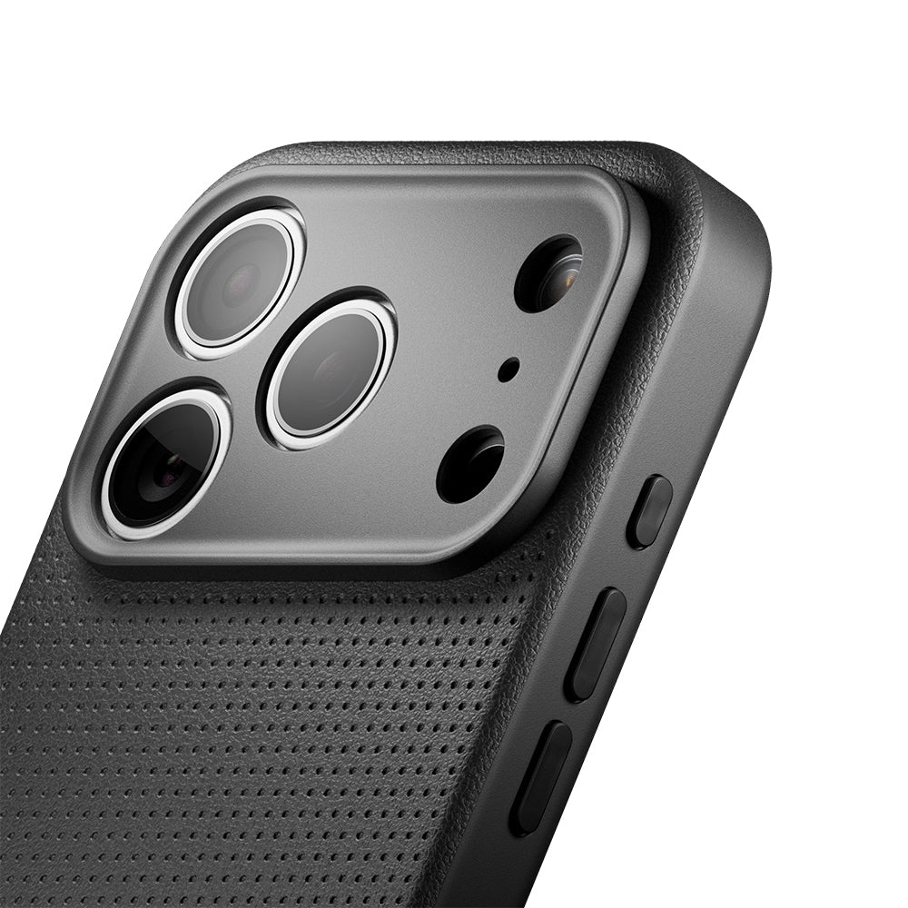 Apple iPhone 18 Pro Max Kılıf MagSafe Şarj Özellikli Deri Dokulu Native Union 2025 Active Serisi Kapak - Siyah