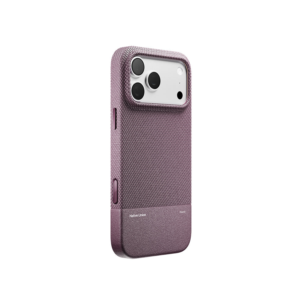 Apple iPhone 18 Pro Max Kılıf MagSafe Şarj Özellikli Deri Dokulu Native Union RE Classic Serisi Kapak - Bordo