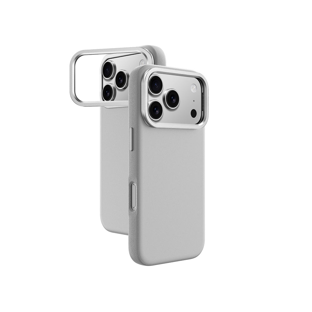 __vg|Gri|0|4896238100683-01|Apple iPhone 17 Pro Max Kılıf MagSafe Şarj Özellikli Standlı Amazingthing Glamour Mag Serisi PU Kapak