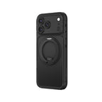 Apple iPhone 18 Pro Max Kılıf MagSafe Şarj Özellikli Airbag Tasarımlı Standlı Lens Korumalı AmazingThing Titan Pro MagSpin Kapak - Siyah