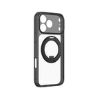 Apple iPhone 18 Pro Max Kılıf MagSafe Şarj Özellikli Airbag Tasarımlı Standlı Lens Korumalı AmazingThing Titan Pro MagSpin Kapak - Siyah