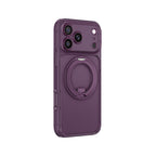 Apple iPhone 18 Pro Kılıf MagSafe Şarj Özellikli Airbag Tasarımlı Standlı Lens Korumalı AmazingThing Titan Pro MagSpin Kapak - Mor