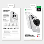 Apple iPhone 18 Pro Max Kılıf MagSafe Şarj Özellikli Amazingthing Titan Pro Serisi Pop Ring Standlı Set - Siyah
