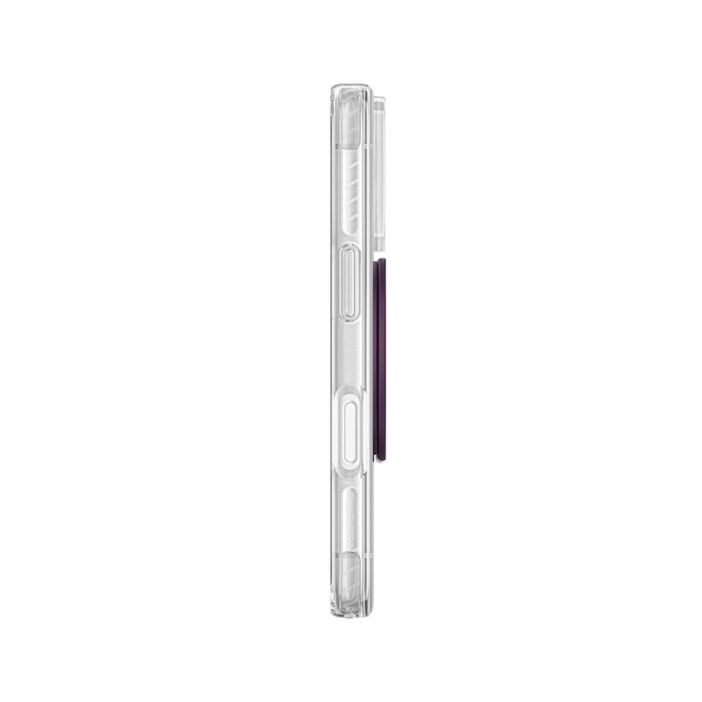 Apple iPhone 18 Pro Max Kılıf MagSafe Şarj Özellikli Amazingthing Titan Pro Serisi Pop Ring Standlı Set - Mor