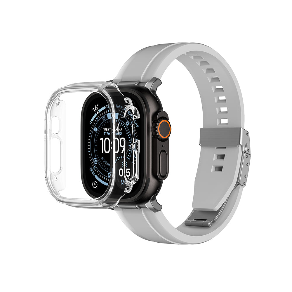 __vg|Şeffaf|0|4896238520085-01|Apple Watch Ultra 49mm Amazingthing Radix Minimal FullGuard Sert PC Kasa ve Ekran Koruyucu