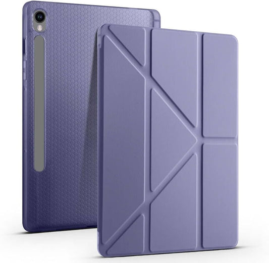 Samsung Galaxy Tab S10 FE Plus 13.1 inç Uyumlu Tablet Kılıfı – Kalem Bölmeli, Standlı, Tri-Folding Akıllı Kapak, Manyetik Otomatik Uyku/Uyanma Özellikli, İnce ve Dayanıklı Koruma (Bordo)