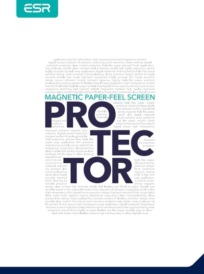 ESR iPad Air 11” Manyetik Paper-Feel Ekran Koruyucu – İnce & Tepkisel
