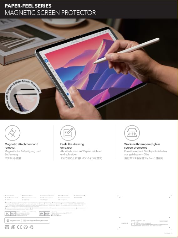 ESR iPad Air 11” Manyetik Paper-Feel Ekran Koruyucu – İnce & Tepkisel