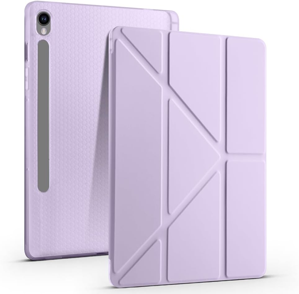 Samsung Galaxy Tab S10 FE Plus 13.1 inç Uyumlu Tablet Kılıfı – Kalem Bölmeli, Standlı, Tri-Folding Akıllı Kapak, Manyetik Otomatik Uyku/Uyanma Özellikli, İnce ve Dayanıklı Koruma (Bordo)