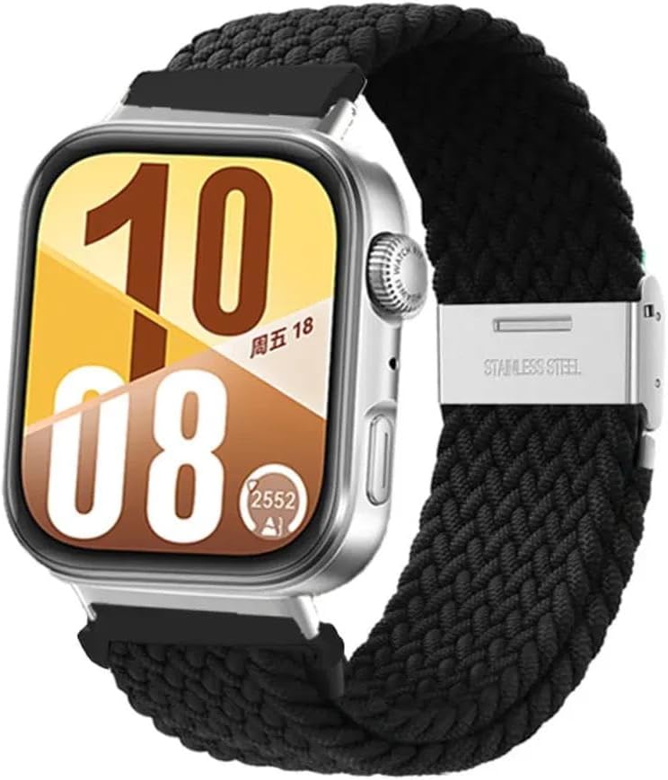 Huawei Watch Fit 3 ve Fit 4 Uyumlu Solo Metal Klipsli Fiberlink Örgü Kordon – Nefes Alabilir Hafif Tasarım, Manyetik Toka, Ayarlanabilir Paslanmaz Örgü Bileklik Kayış