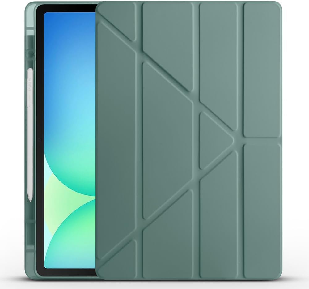 Samsung Galaxy Tab S10 FE Plus 13.1 inç Uyumlu Tablet Kılıfı – Kalem Bölmeli, Standlı, Tri-Folding Akıllı Kapak, Manyetik Otomatik Uyku/Uyanma Özellikli, İnce ve Dayanıklı Koruma (Bordo)