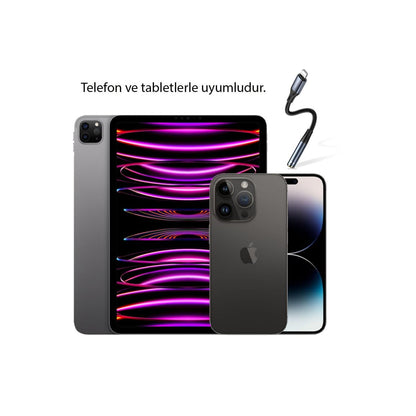 Yesido YAU37 Lightning to Aux Dönüştürücü - Siyah