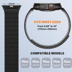 Apple Watch Uyumlu Çift Taraflı Mıknatıslı Silikon Kordon (49/46/45/44/42mm) - Ultra, Series 11/10/9/8 ve SE Uyumlu Kayış