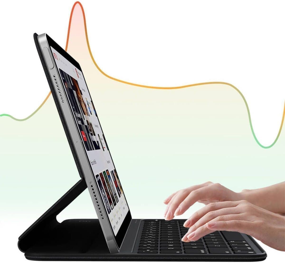 iPad 10/11 için Ultra Slim Manyetik Klavye Kılıfı