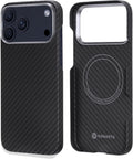 ORNARTO iPhone 17 Pro Max 6.9" Kılıf, MagSafe Uyumlu, Ultra İnce ve Hafif 1500D Aramid Fiber, Çizilmeye Dayanıklı, Karbon Dokulu Koruyucu Telefon Kılıfı