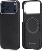 ORNARTO iPhone 17 Pro Max 6.9" Kılıf, MagSafe Uyumlu, Ultra İnce ve Hafif 1500D Aramid Fiber, Çizilmeye Dayanıklı, Karbon Dokulu Koruyucu Telefon Kılıfı