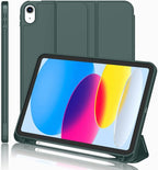 iPad 11.Nesil 2025 A16 / 10.Nesil 2022 10,9 İnç Uyumlu Kılıf – Kalem Tutuculu, Yumuşak TPU Sırtlı, Üç Katlı Standlı Akıllı Kılıf, Otomatik Uyku/Uyanma Özellikli
