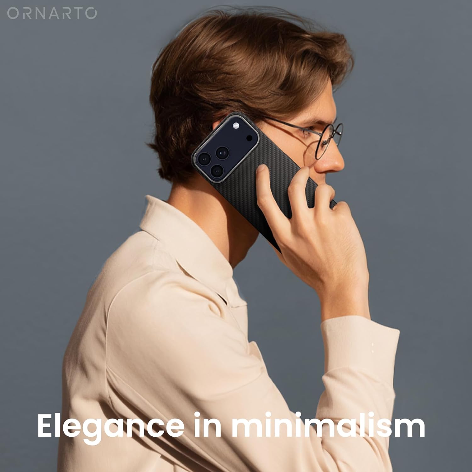 ORNARTO iPhone 17 Pro Max 6.9" Kılıf, MagSafe Uyumlu, Ultra İnce ve Hafif 1500D Aramid Fiber, Çizilmeye Dayanıklı, Karbon Dokulu Koruyucu Telefon Kılıfı