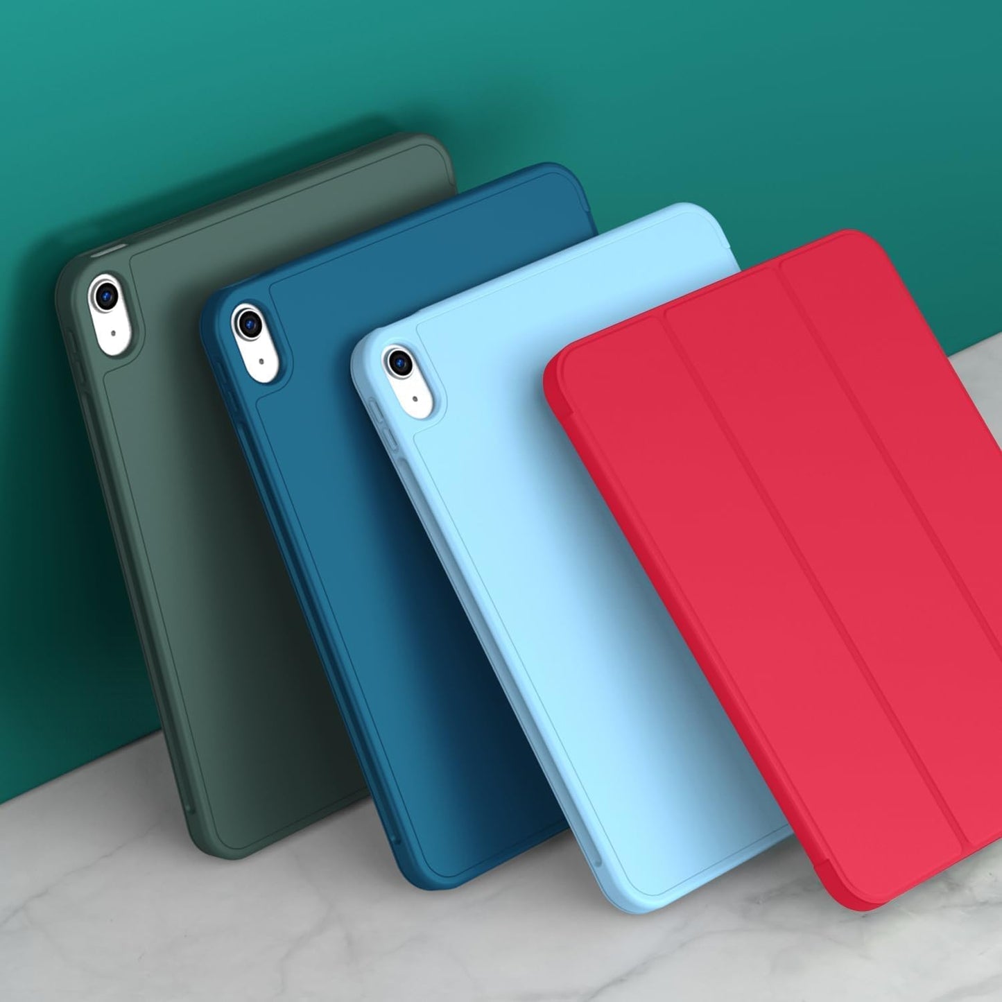 iPad 11. Nesil (11 inç, 2025) / iPad 10. Nesil (10.9 inç, 2022) ile Uyumlu Kılıf – Kalem Bölmeli, Üç Katlanır Standlı, Yumuşak TPU Arka Kapak, Uyku/Uyanma Özellikli Smart Cover (Lavander)