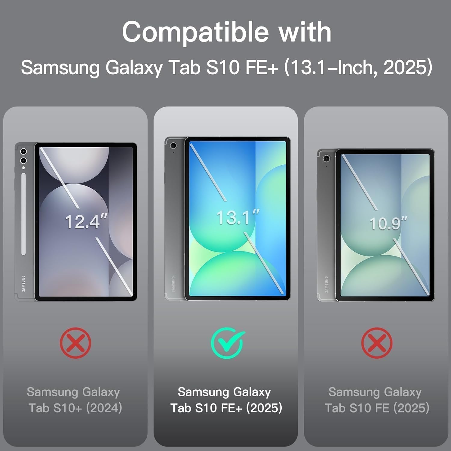 Galaxy Tab S10 FE+ için Standlı Tablet Kılıfı