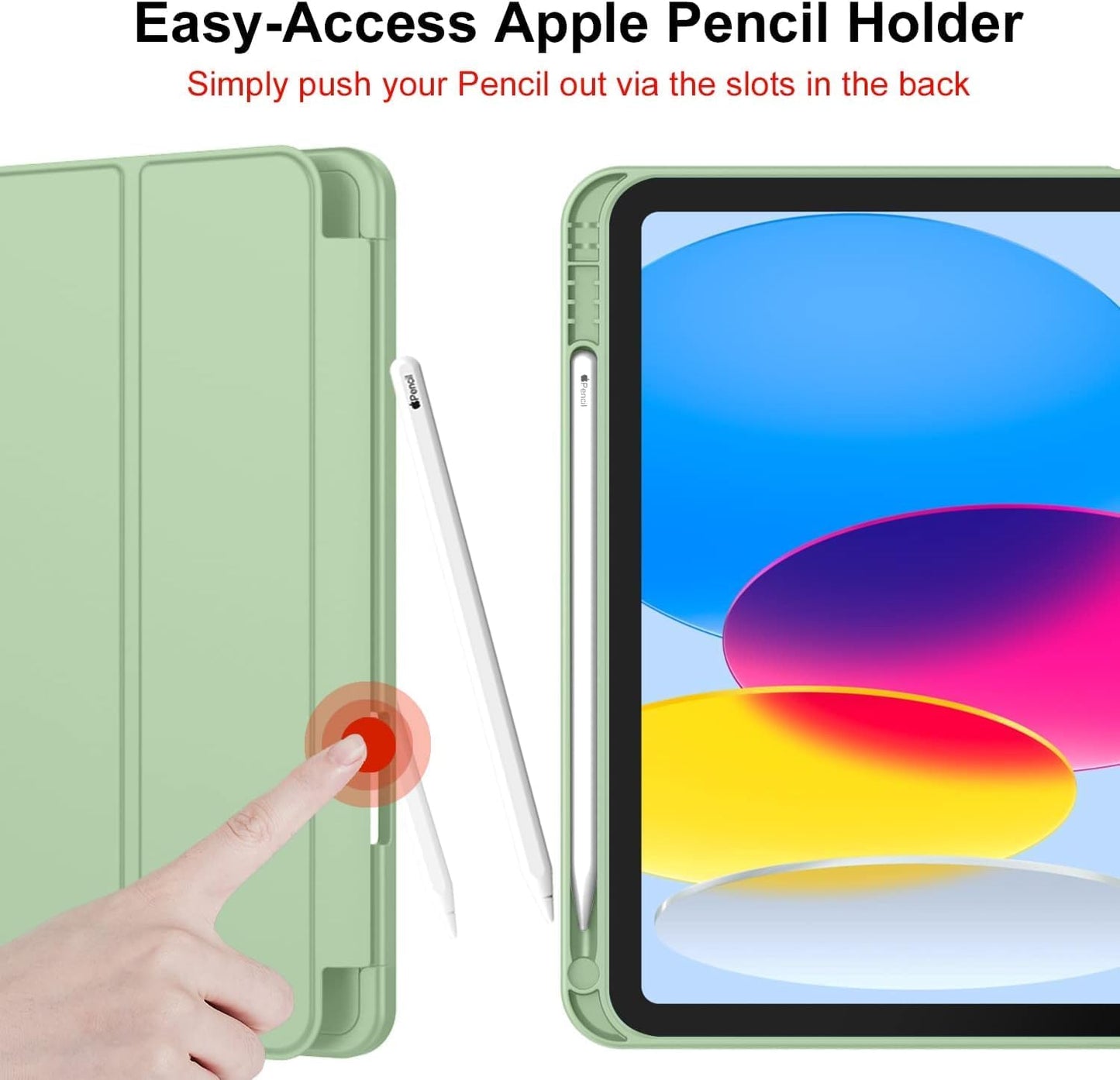 iPad 11. Nesil (11 inç, 2025) / iPad 10. Nesil (10.9 inç, 2022) ile Uyumlu Kılıf – Kalem Bölmeli, Üç Katlanır Standlı, Yumuşak TPU Arka Kapak, Uyku/Uyanma Özellikli Smart Cover (Lavander)