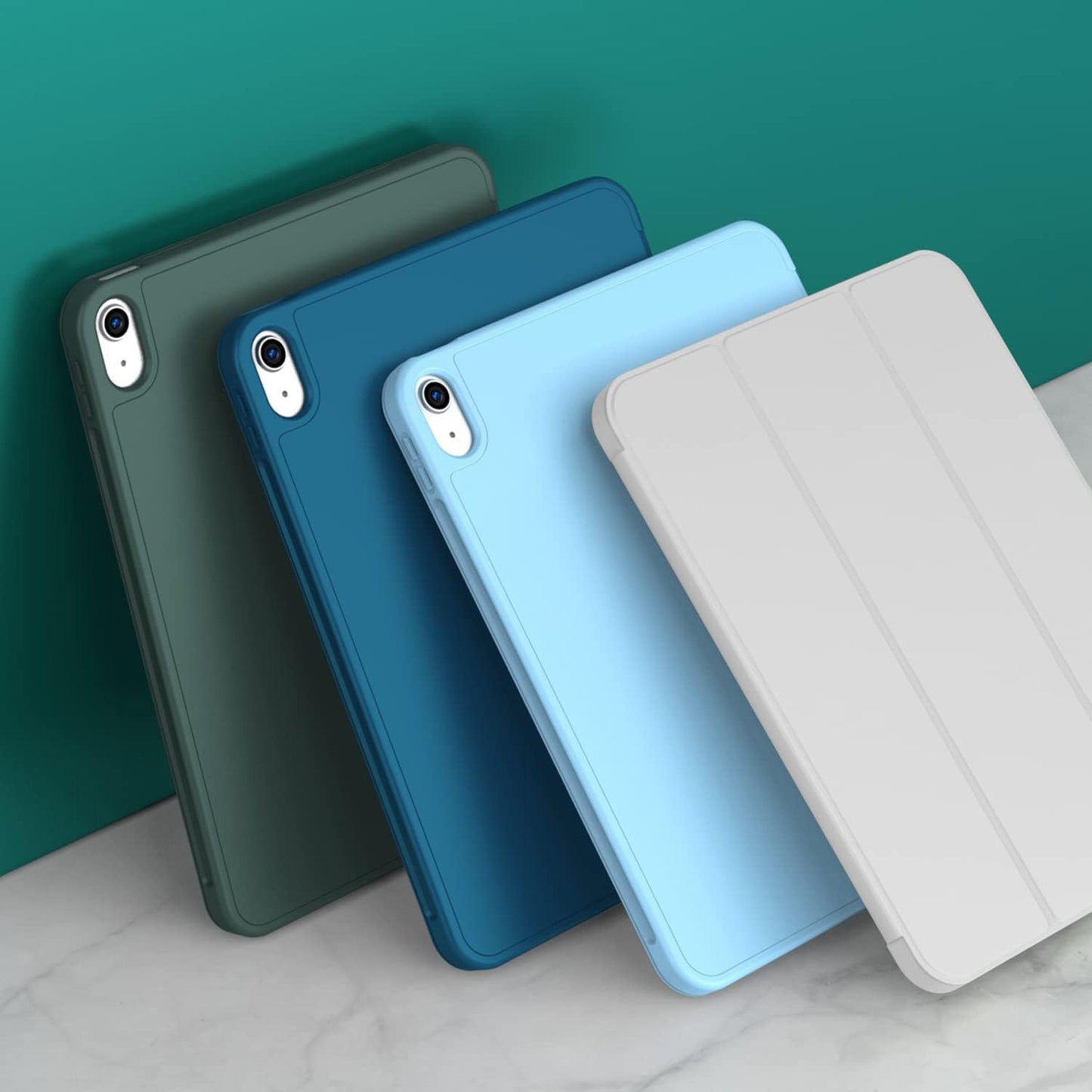 iPad 11. Nesil (11 inç, 2025) / iPad 10. Nesil (10.9 inç, 2022) ile Uyumlu Kılıf – Kalem Bölmeli, Üç Katlanır Standlı, Yumuşak TPU Arka Kapak, Uyku/Uyanma Özellikli Smart Cover (Lavander)