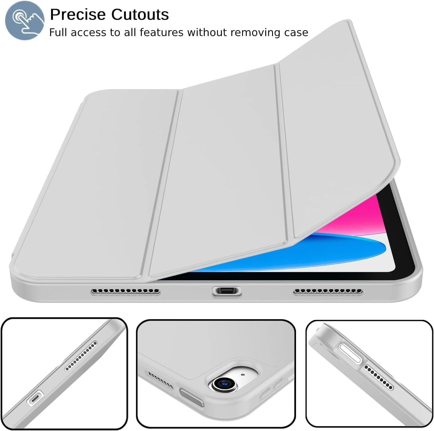 iPad 11/10 için Kalem Bölmeli Standlı Kılıf
